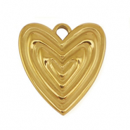 Breloques en acier Inox coeur Doré