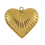 Breloques en acier Inox coeur Doré
