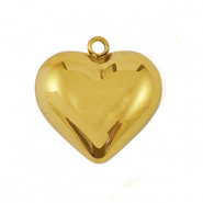 Breloques en acier Inox coeur Doré