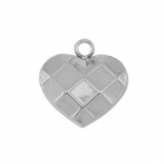 Breloques en acier Inox coeur Argenté