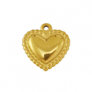 Breloques en acier Inox coeur Doré