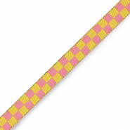 Ruban texte cubes Rose-vert