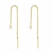 Boucles d'oreilles puces en acier Inox Doré