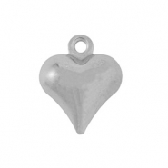 Breloques en acier Inox coeur Argenté