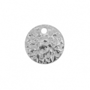 Breloques en acier Inox ronde Argenté