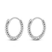 Boucles d'oreilles en acier Inox créoles Argenté