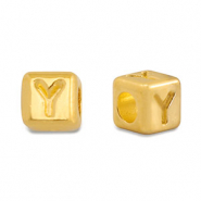 Perles alphabet en métal DQ Y Doré (sans nickel)