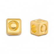 Perles alphabet en métal DQ O Doré (sans nickel)