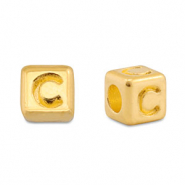 Perles alphabet en métal DQ C Doré (sans nickel)