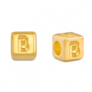 Perles alphabet en métal DQ B Doré (sans nickel)