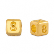 Perles alphabet en métal DQ 8 Doré (sans nickel)