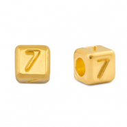 Perles alphabet en métal DQ 7 Doré (sans nickel)
