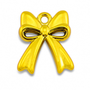 Breloques acrylique nœud Jaune doré