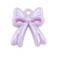 Breloques acrylique nœud Violet lilas-pearl shine coating