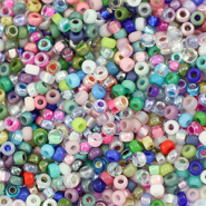 Perles de rocailles Miyuki 11/0 Mélange bleu-rose-blanc