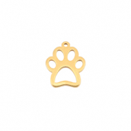 Breloques en acier Inox patte de chien Doré