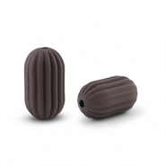 Perles acryliques ovale Marron foncé