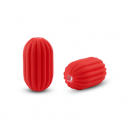 Perles acryliques ovale Rouge