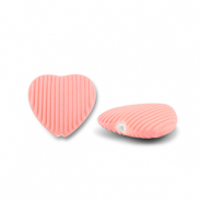 Perles acryliques cœur Rose saumon