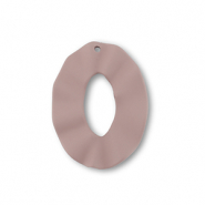 Pendentifs acryliques ovale Taupe brown