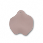 Pendentifs acryliques feuille Taupe brown
