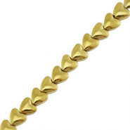 Perles hématites cœur 4mm Argente
