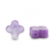 Pierres naturelles perles Améthyste trèfle Violet transparent