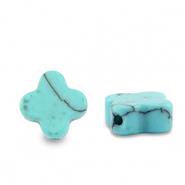 Pierres naturelles perles Calcite trèfle Turquois
