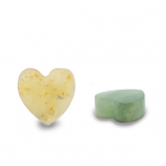 Pierres naturelles perles Quartz cœur Vert turquoise multicolore