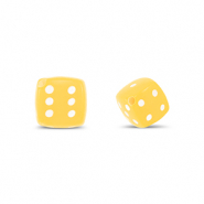 Perles acryliques dés Jaune