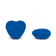Perles acryliques cœur Bleu foncé