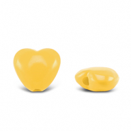 Perles acryliques cœur Jaune