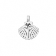 Breloques en acier Inox coquille Argenté