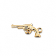 Breloques en métal revolver Doré