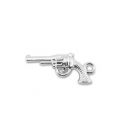 Breloques en métal revolver Argenté