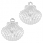 Breloques en acier Inox coquille Argenté