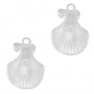 Breloques en acier Inox coquille Argenté