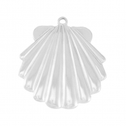 Breloques en acier Inox coquille Argenté
