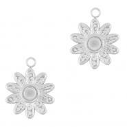 Breloques en acier Inox tournesol Argenté