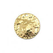 Breloques en acier Inox rond Doré
