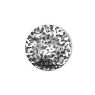 Breloques en acier Inox rond Argenté