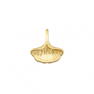 Breloques en acier Inox feuille de Ginkgo Doré