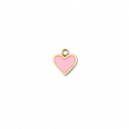 Breloques en acier Inox coeur Doré-rose