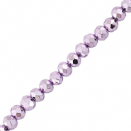 Perles à facettes 4x3mm disque Violet métallique