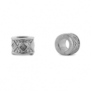 Perles en acier inox rondelles rhombe Argenté