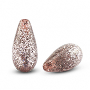 Perles Polaris Elements en forme de goutte Paipo shiny Argenté-mauve clair