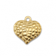 Breloques en acier Inox coeur Doré