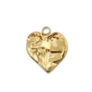 Breloques en acier Inox coeur Doré