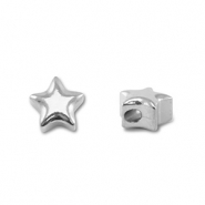 Perles en acier Inox étoile Argenté