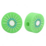 Perles en polymère kiwi Vert